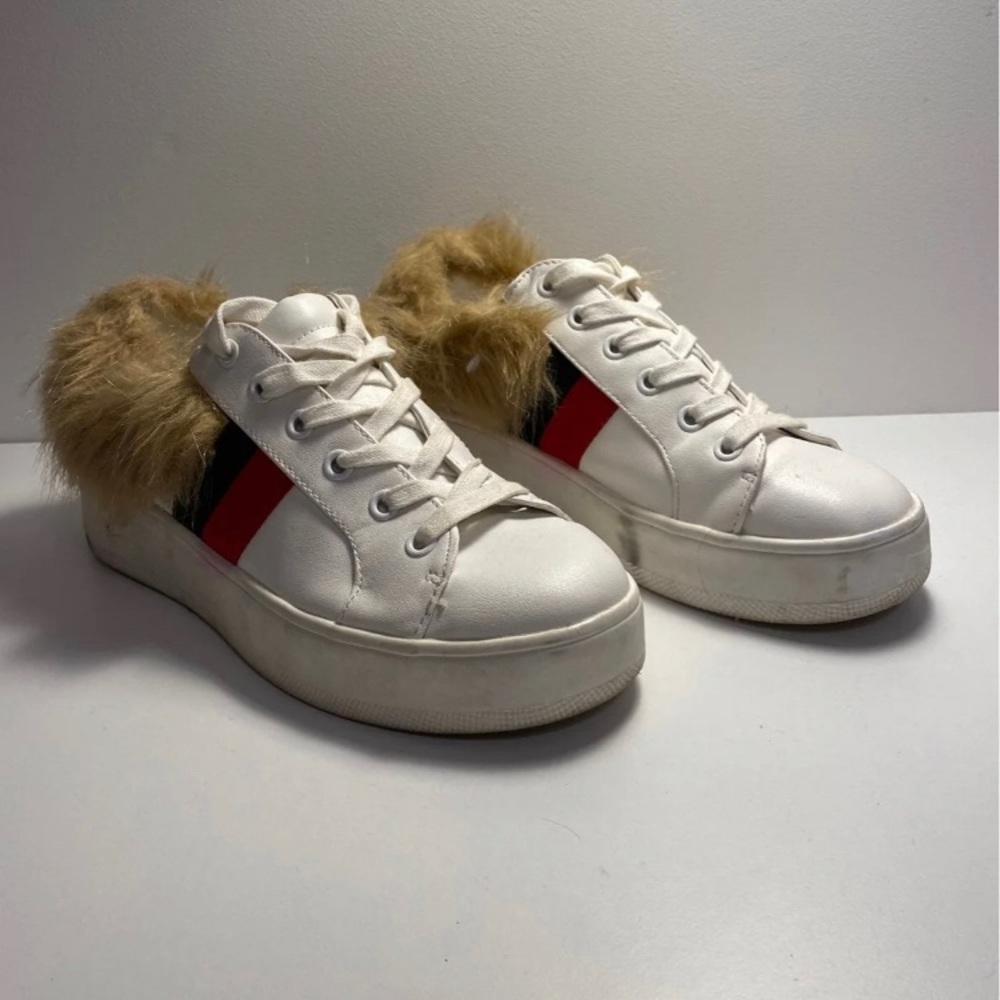 Steve Madden Platform Faux Fur Sneakers